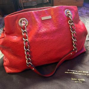 Kate Spade New York Ostrich Debossed Leather Shoulder Bag